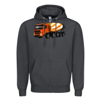 Smoke cement truck Zipper Hoodie - Artiststas