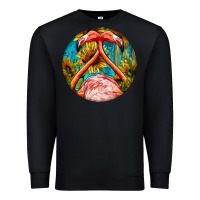 Black flamingos with western background Premium Sweatshirt - BarkalooDesign