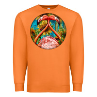 Carrot flamingos with western background Premium Sweatshirt - BarkalooDesign