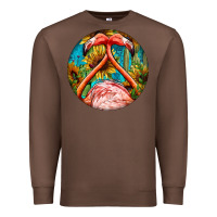 Chestnut flamingos with western background Premium Sweatshirt - BarkalooDesign