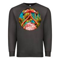 Smoke flamingos with western background Premium Sweatshirt - BarkalooDesign