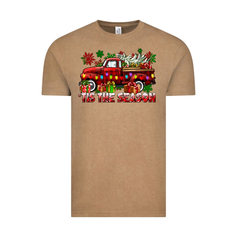 Tis The Season Christmas Truck Vintage Tee by CowGirlArtShop | Teevron