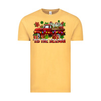Vintage Mustard tis the season christmas truck Vintage Tee - CowGirlArtShop