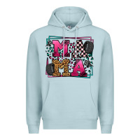 Blue Mist Racing leopard frame mama Mother's Day Premium Hoodie - LillyAllenDesigns