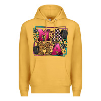 Mustard Racing leopard frame mama Mother's Day Premium Hoodie - LillyAllenDesigns
