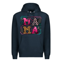 Navy Racing leopard frame mama Mother's Day Premium Hoodie - LillyAllenDesigns