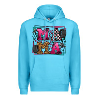 Ocean Blue Racing leopard frame mama Mother's Day Premium Hoodie - LillyAllenDesigns