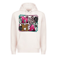 Pale Pink Racing leopard frame mama Mother's Day Premium Hoodie - LillyAllenDesigns