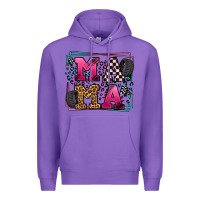 Purple Racing leopard frame mama Mother's Day Premium Hoodie - LillyAllenDesigns