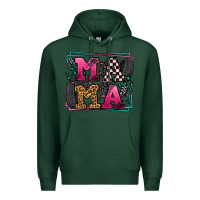 Sports Green Racing leopard frame mama Mother's Day Premium Hoodie - LillyAllenDesigns
