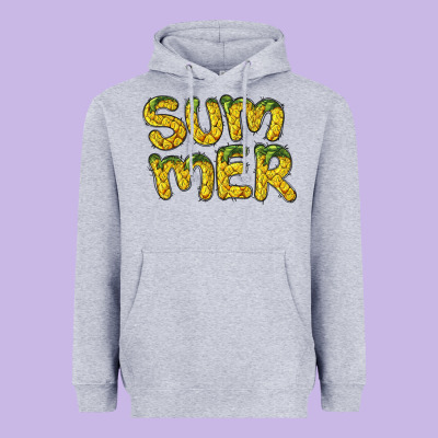 Summer Pineapple Heavyweight Hoodie Designed By Barkaloodesign