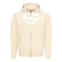 Sandshell Supergirl White & Pink Shield Zipper Hoodie - longCreatives