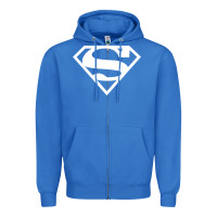 True Royal Supergirl White & Pink Shield Zipper Hoodie - longCreatives
