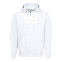 White Supergirl White & Pink Shield Zipper Hoodie - longCreatives
