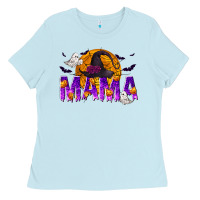 Baby Blue Halloween Mama Ladies Tee - texasbilliewilder