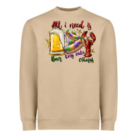 Mushroom all i need is beer king cake crawfish Heavyweight Sweatshirt - SublimationCraftShop