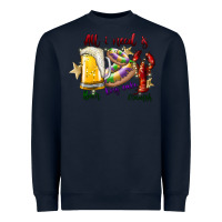 Navy all i need is beer king cake crawfish Heavyweight Sweatshirt - SublimationCraftShop