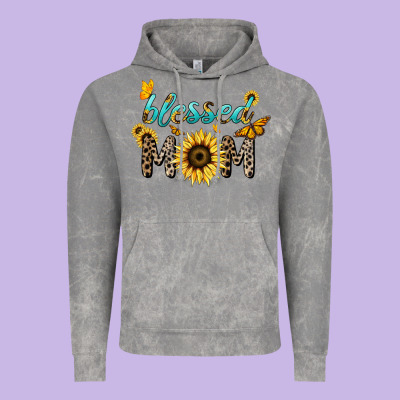 Blessed Mom Sunflower Butterfly Mother's Day Vintage Hoodie Designed By Howdyjamesfarm