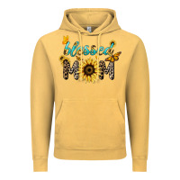 Vintage Mustard Blessed mom sunflower butterfly mother's day Vintage Hoodie - HowdyJamesFarm