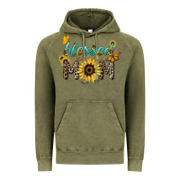 Vintage Olive Blessed mom sunflower butterfly mother's day Vintage Hoodie - HowdyJamesFarm