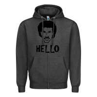 Charcoal Heather Lionel Richie  It's Me Zipper Hoodie - longCreatives