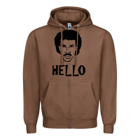 Chestnut Lionel Richie  It's Me Zipper Hoodie - longCreatives