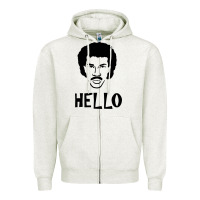 Oatmeal Heather Lionel Richie  It's Me Zipper Hoodie - longCreatives