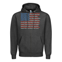 Charcoal Heather List of Presidents of the United States, Gift Zipper Hoodie - longCreatives