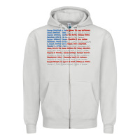 Dove Grey List of Presidents of the United States, Gift Zipper Hoodie - longCreatives