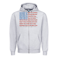 Heather Grey List of Presidents of the United States, Gift Zipper Hoodie - longCreatives