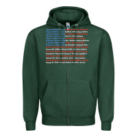 Sports Green List of Presidents of the United States, Gift Zipper Hoodie - longCreatives