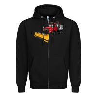 Black snow plow Zipper Hoodie - Artiststas