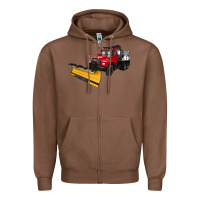 Chestnut snow plow Zipper Hoodie - Artiststas