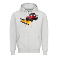 Dove Grey snow plow Zipper Hoodie - Artiststas