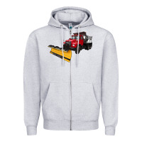 Heather Grey snow plow Zipper Hoodie - Artiststas