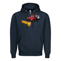 Navy snow plow Zipper Hoodie - Artiststas