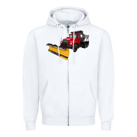 White snow plow Zipper Hoodie - Artiststas