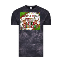 Cloud Black just a girl who loves reindeer Vintage Tee - CowGirlArtShop
