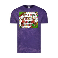 Cloud Purple just a girl who loves reindeer Vintage Tee - CowGirlArtShop