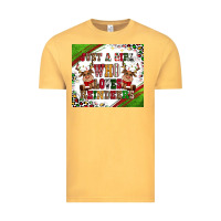 Vintage Mustard just a girl who loves reindeer Vintage Tee - CowGirlArtShop