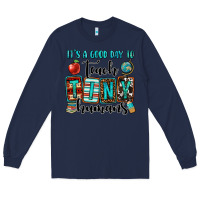 Navy it's a good day to teach tiny humans Long Sleeve Tee - OliviaCreatesArt