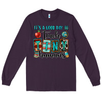 Plum it's a good day to teach tiny humans Long Sleeve Tee - OliviaCreatesArt