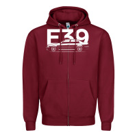 Burgundy E39 5 Series  Car Silhouette Zipper Hoodie - longCreatives