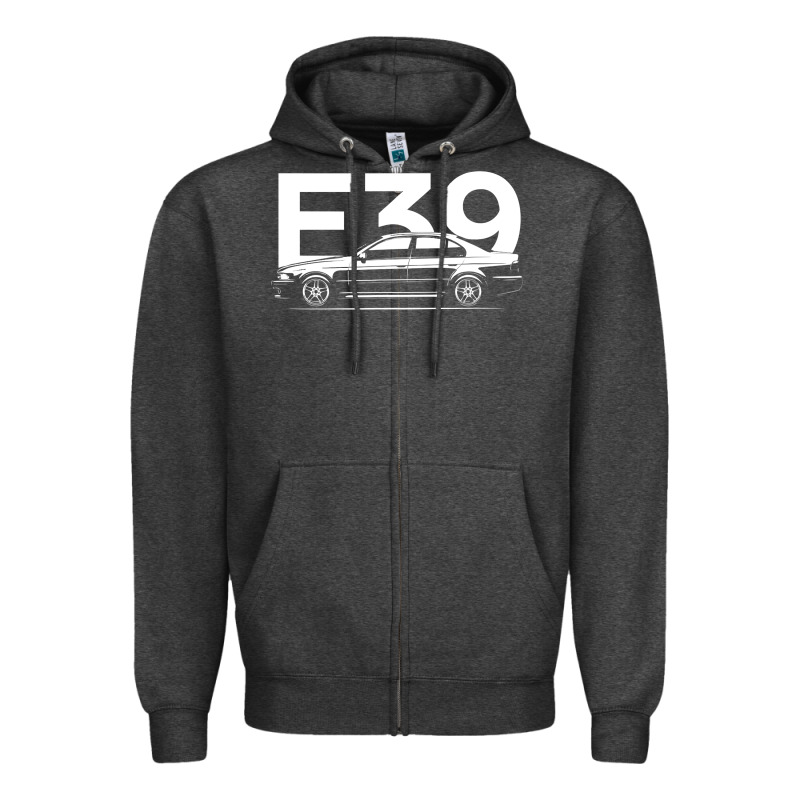 E39 5 Series  Car Silhouette Zipper Hoodie by longCreatives | Teevron