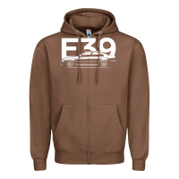 Chestnut E39 5 Series  Car Silhouette Zipper Hoodie - longCreatives