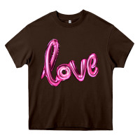 Chocolate Brown valentine's day love balloon Heavy Core Tee - RanaPortraitStore
