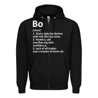 Black BO Definition Personalized Name Funny Birthday Gift Idea Zipper Hoodie - longCreatives
