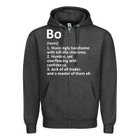 Charcoal Heather BO Definition Personalized Name Funny Birthday Gift Idea Zipper Hoodie - longCreatives