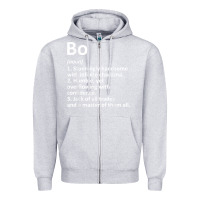 Heather Grey BO Definition Personalized Name Funny Birthday Gift Idea Zipper Hoodie - longCreatives