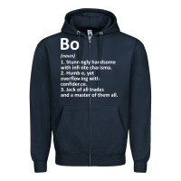 Navy BO Definition Personalized Name Funny Birthday Gift Idea Zipper Hoodie - longCreatives